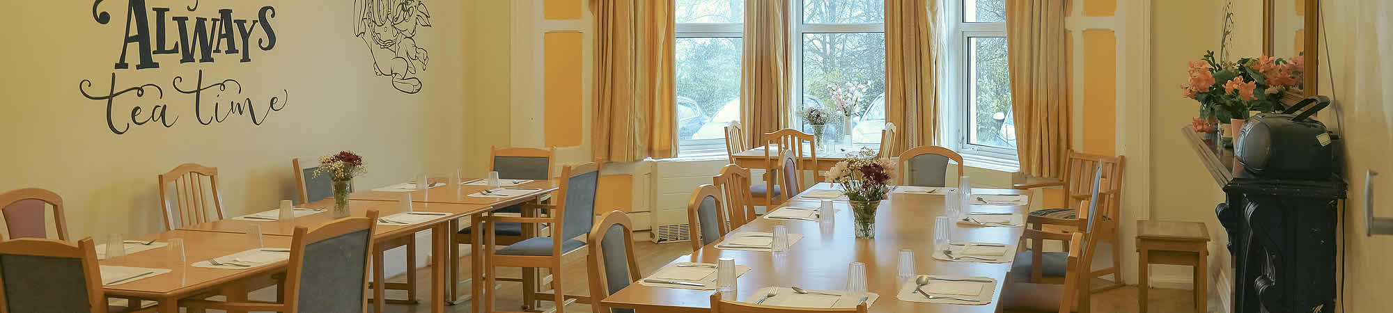 The dining room at Camplehaye Residential Care Home