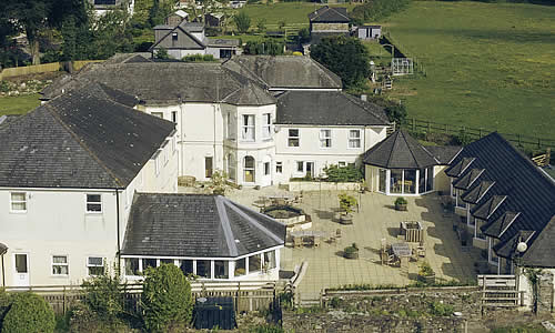 Aerial view of the courtyard at Camplehaye Residential Home