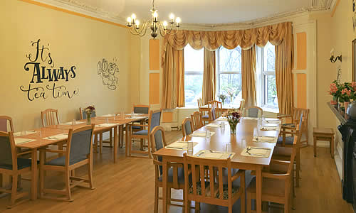 Dining room at Camplehaye Residential Home