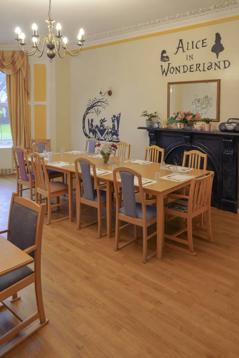 The dining room at Camplehaye Residential Home